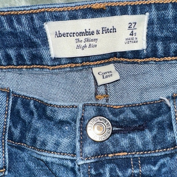 Abercrombie & Fitch Women's Medium Blue High-Rise Jeans - Picture 2 of 6